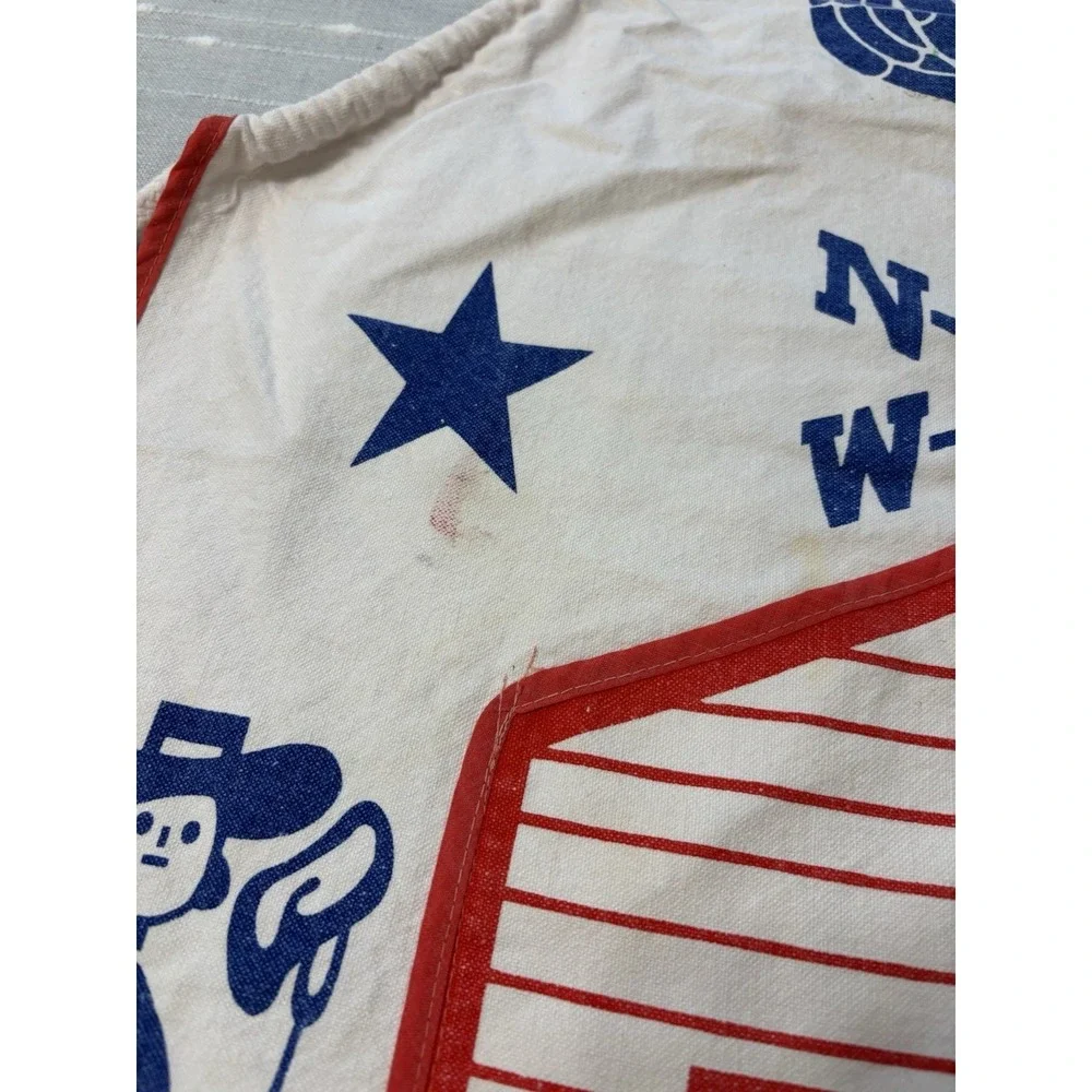 UNIQUE Vintage Kikkoman Americana Cotton Adjustable Kitchen/Grilling/Art Apron